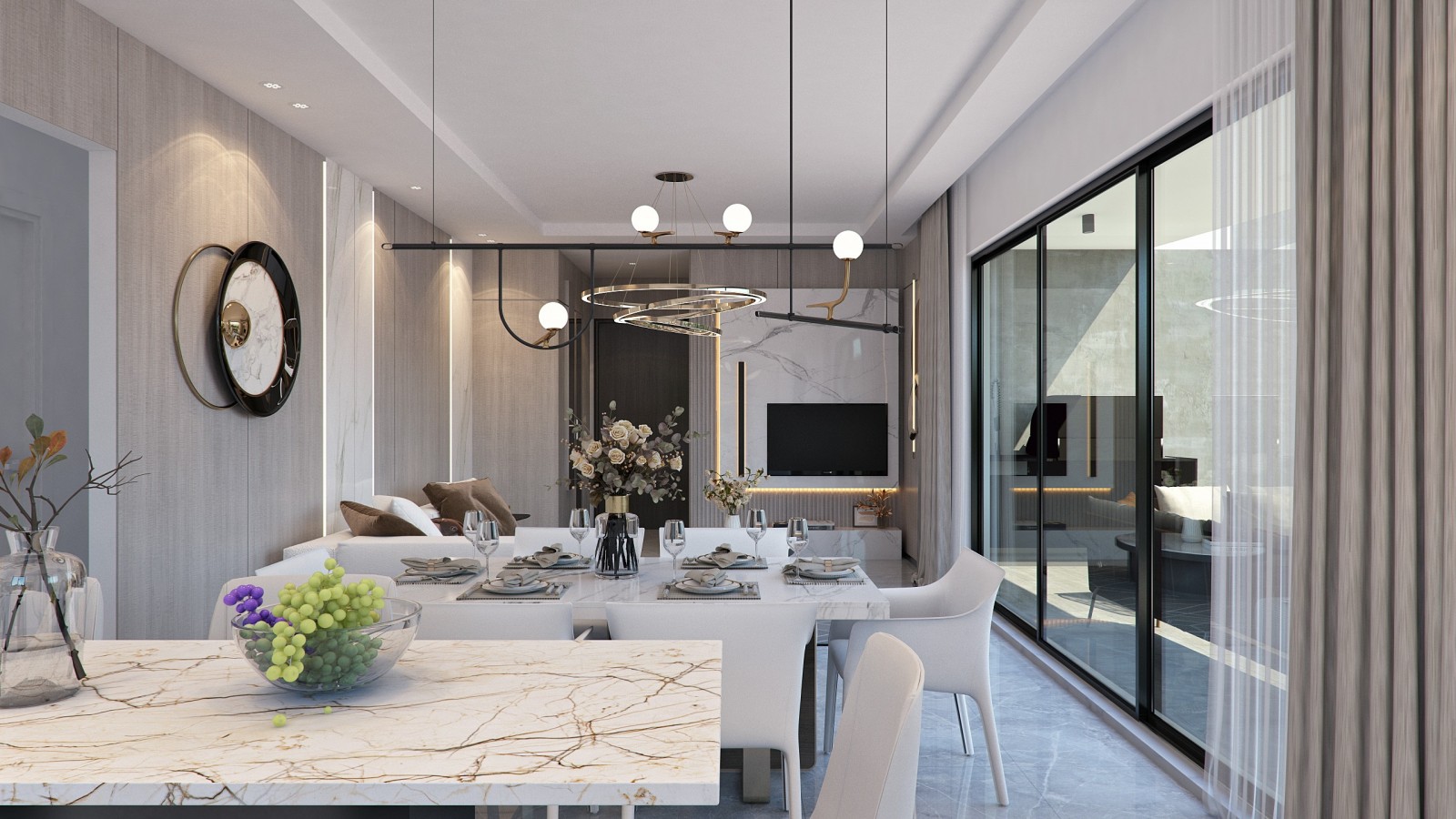 Mieszkanie 3 pokoi 120 m² Oroklini, Cypr