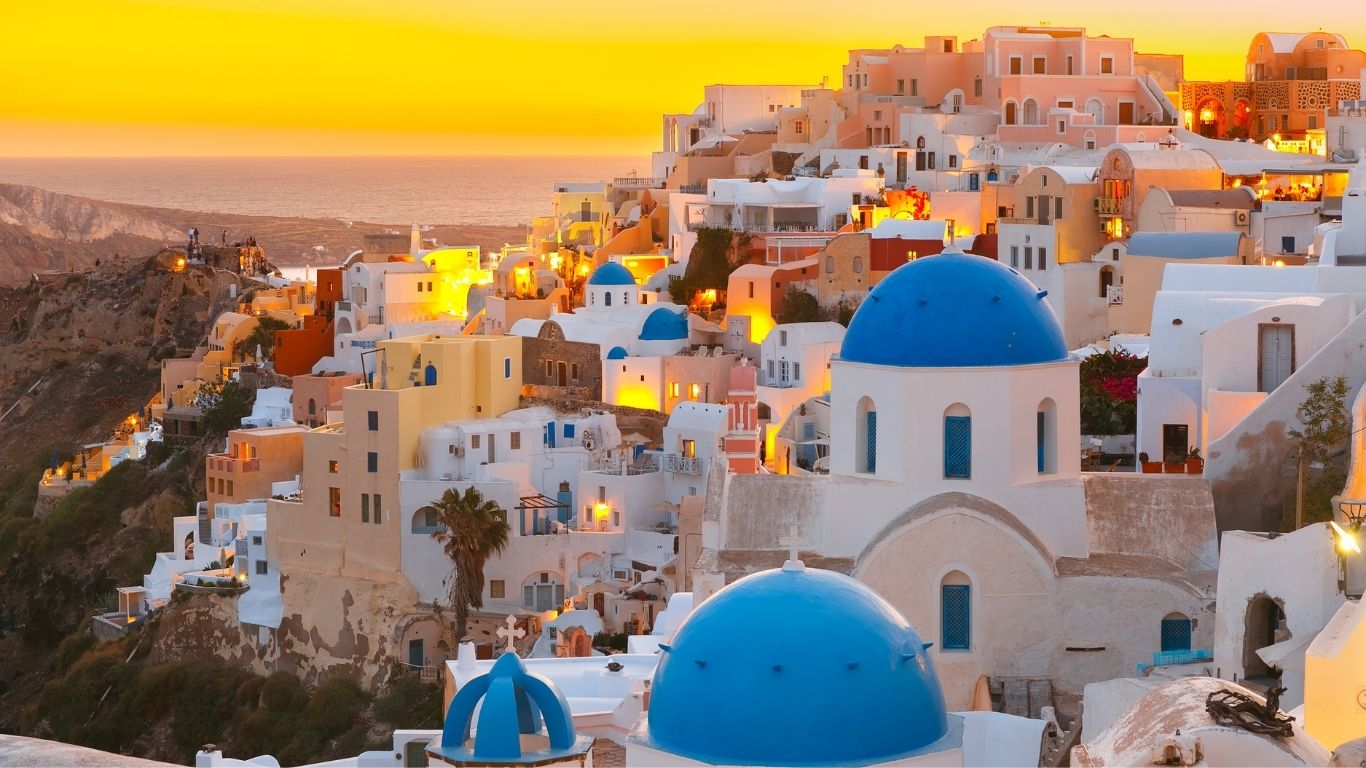 santorini view near property for sale in greece