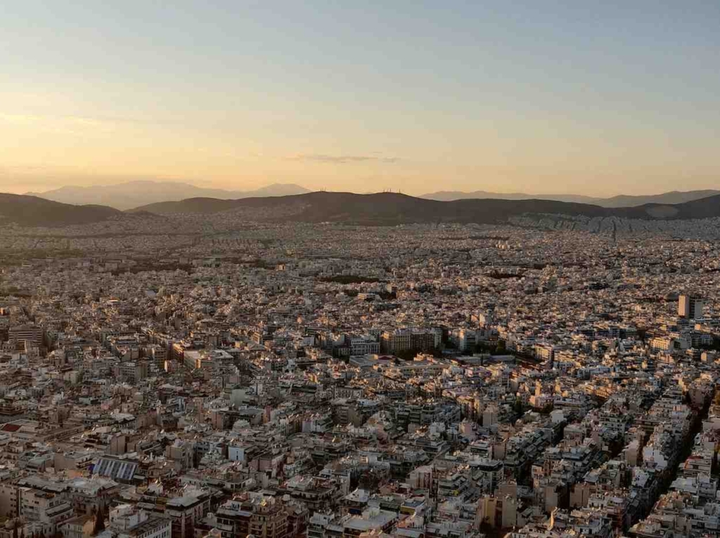 aerial view of athens