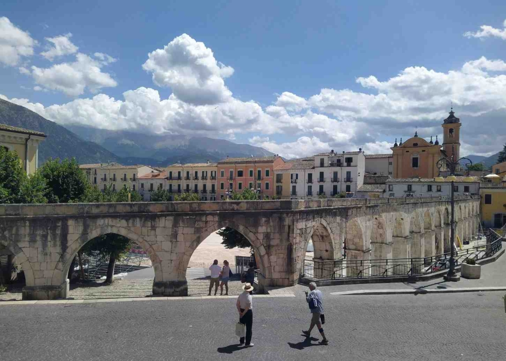 italian piazza in abruzzo