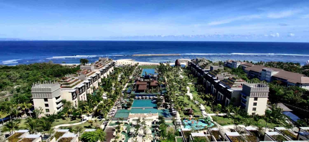 aerial view of a resort in bali