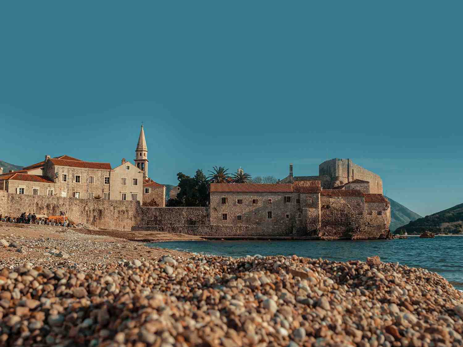 coastal view of budva in montenegro
