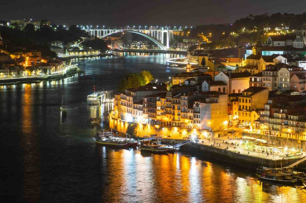 city lights of portp, portugal