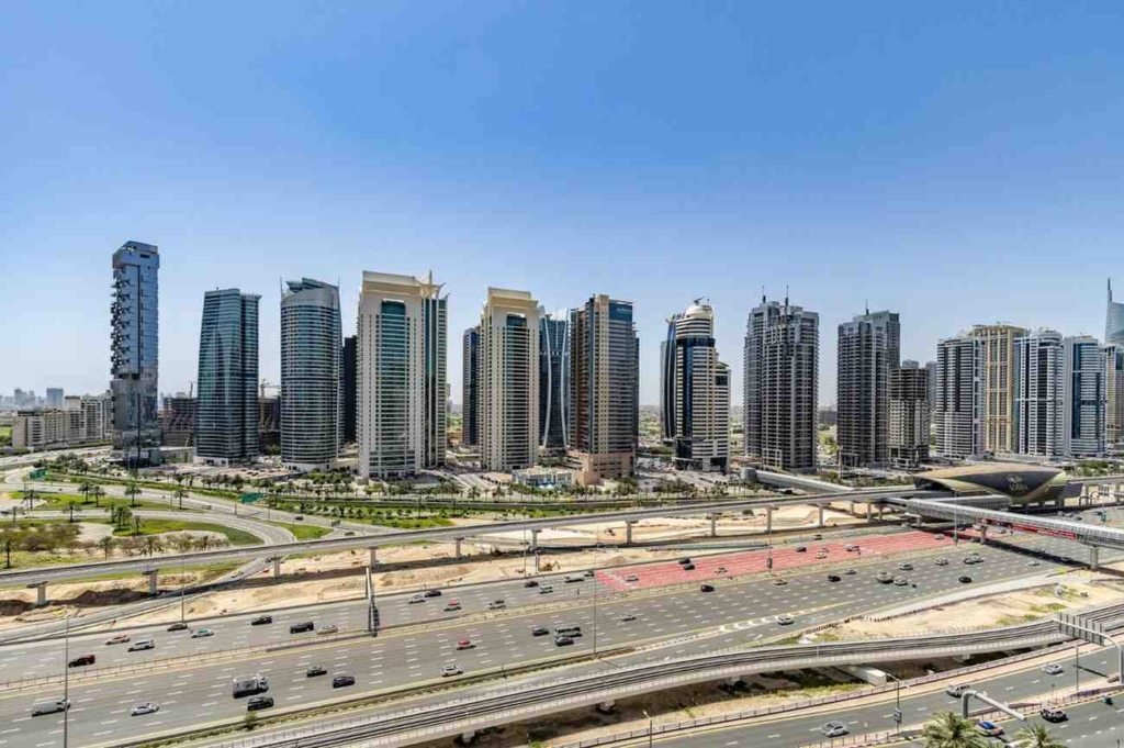 jumeirah lake towers skyline, a key area for buying commercial property in dubai.