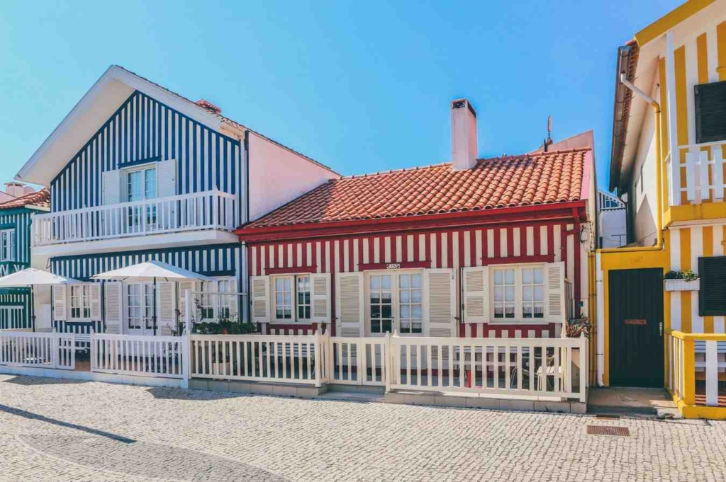 multi-colored wooden house in porto, portugal