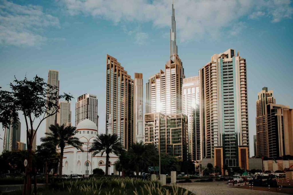 skyscrapers in dubai city