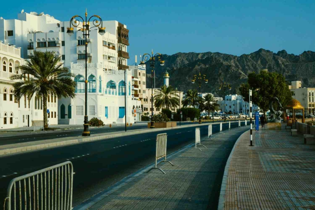 street in muttrah in muscat, oman