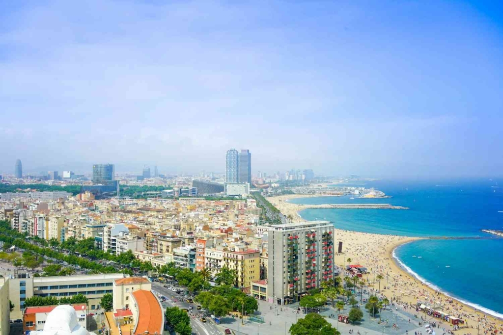 barcelona coastline, one of the best regions to find property for sale in spain