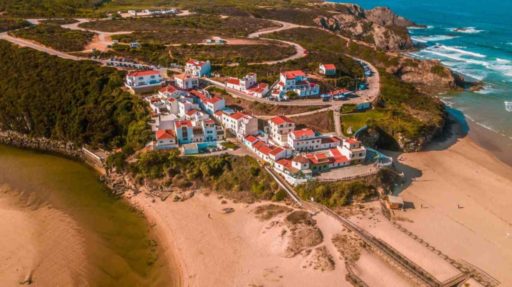 beachside residential area in portugal with low priced houses