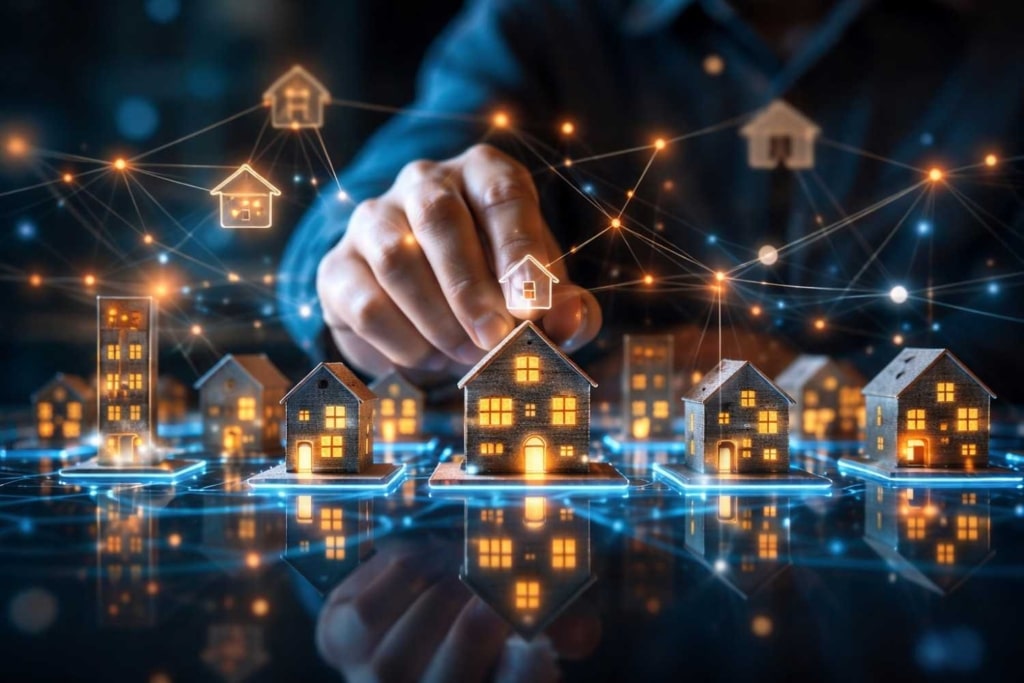 real estate ai solutions connecting digital homes and smart property data.